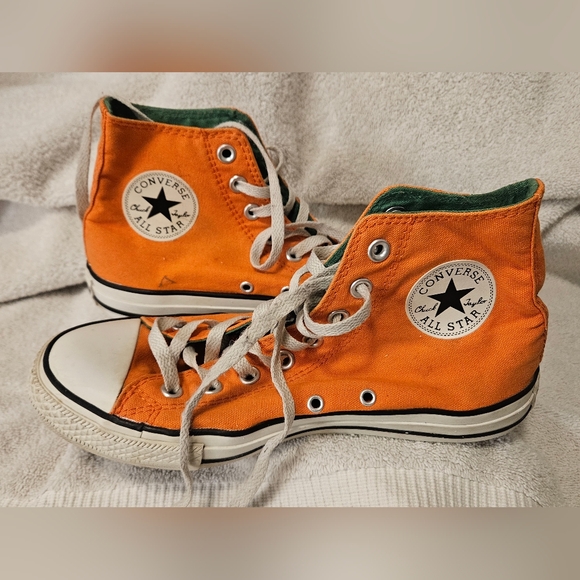 Converse Dr. Seuss High Top Canvas Sneakers - Orange and White THE GRINCH